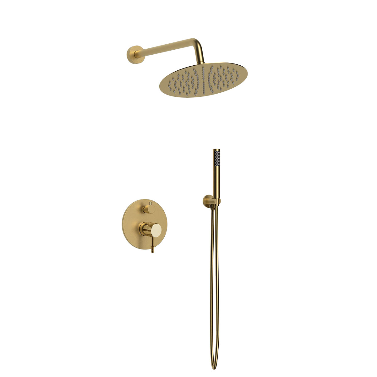 Встраиваемая душевая система со смесителем Vincea Desire VSFW-1D1BG золото матовое