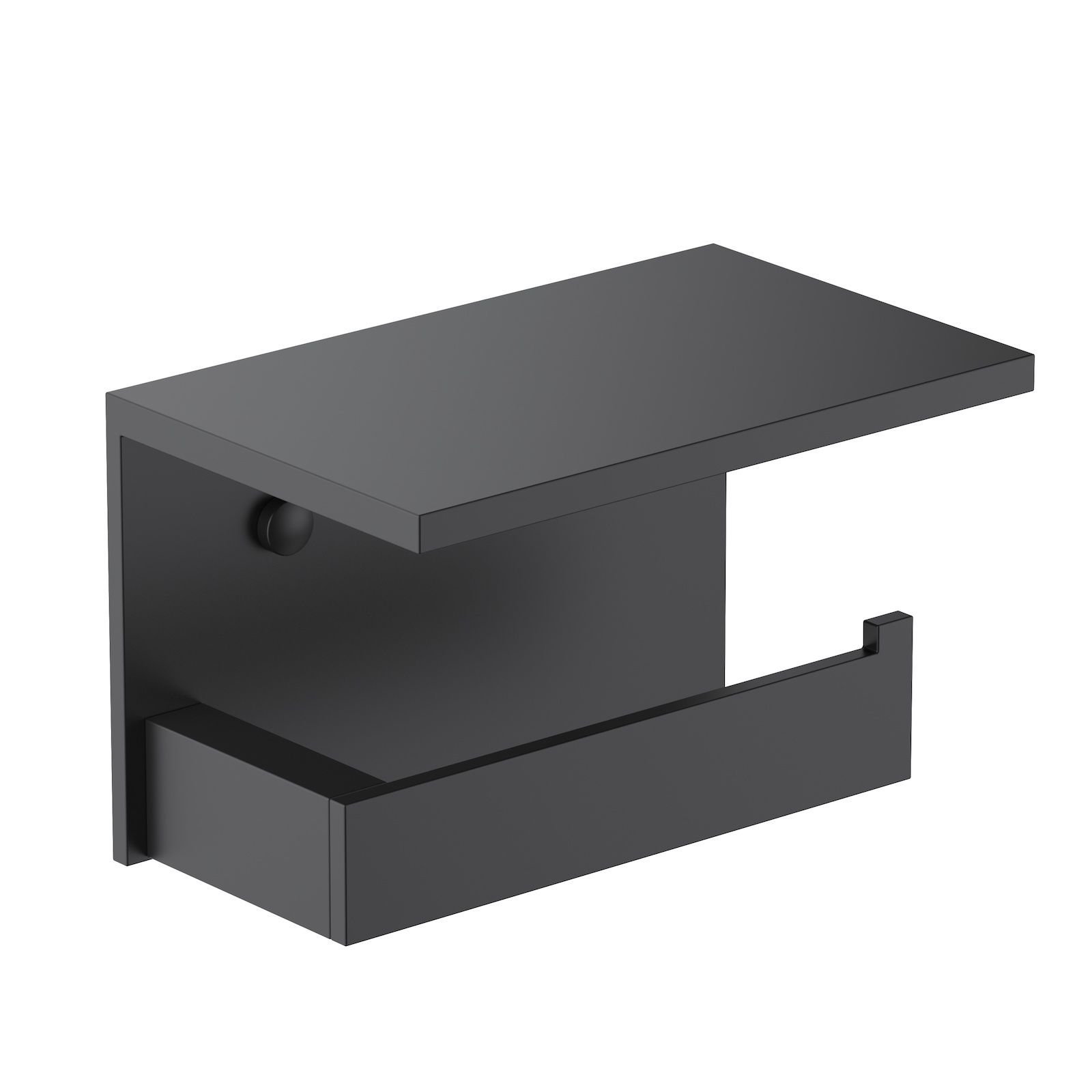 Держатель туалетной бумаги с полкой Timo Petruma 15243/03 черный матовый