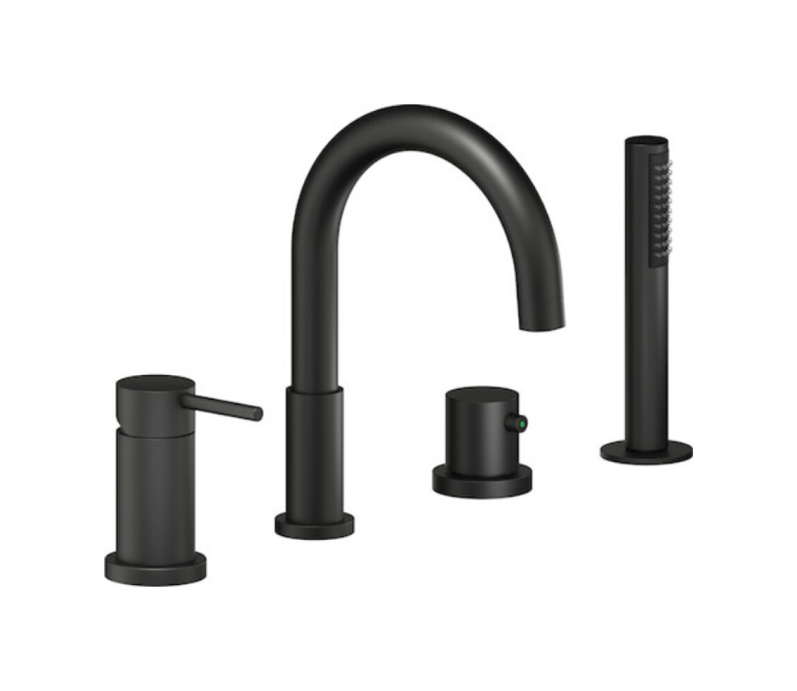 Смеситель для ванны с душем Nobili Live WEBK110/9TBM черный матовый