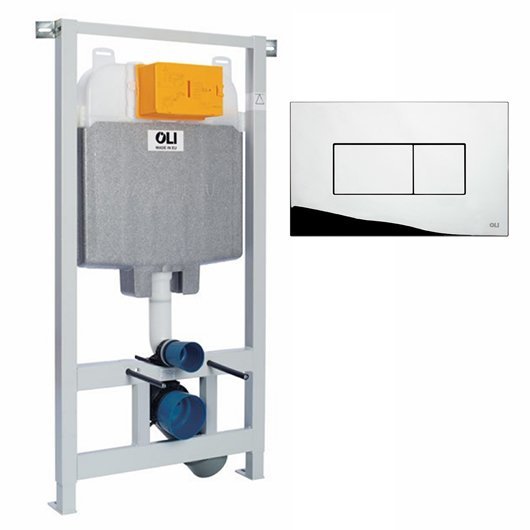 Готовое решение для подвесных унитазов OLI 74 09892 OLP клавиша хром глянцевый