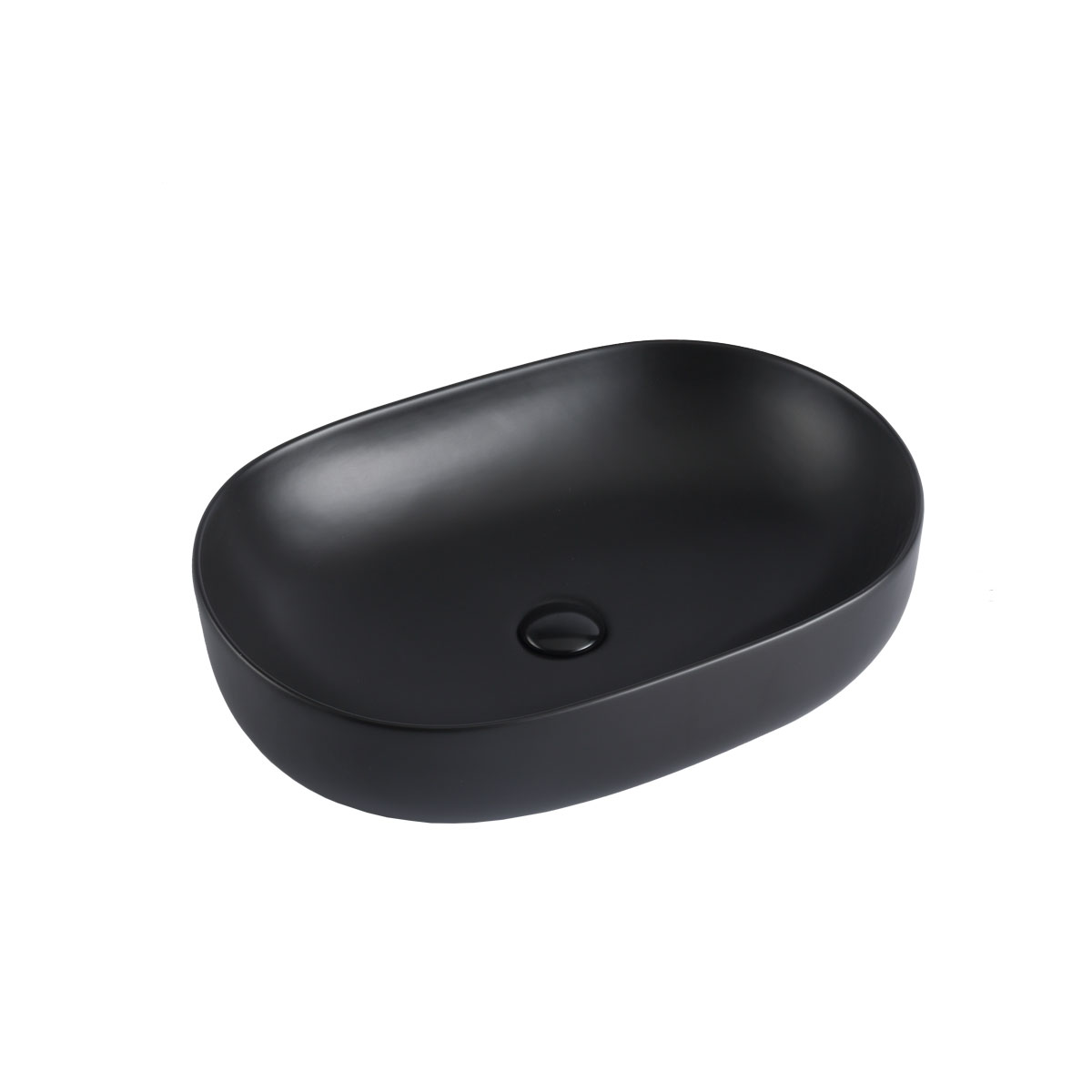 Раковина накладная 60см Vincea VBS-113MB черный матовый