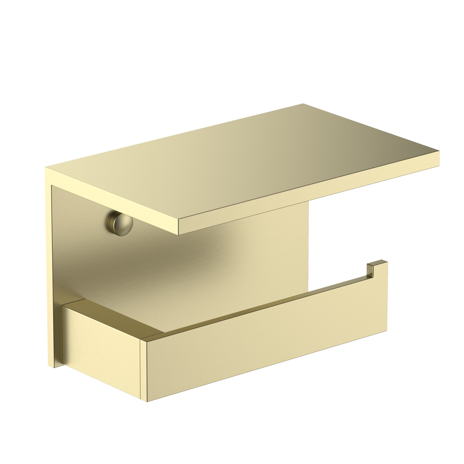 Держатель туалетной бумаги с полкой Timo Petruma 15243/17 золото матовое