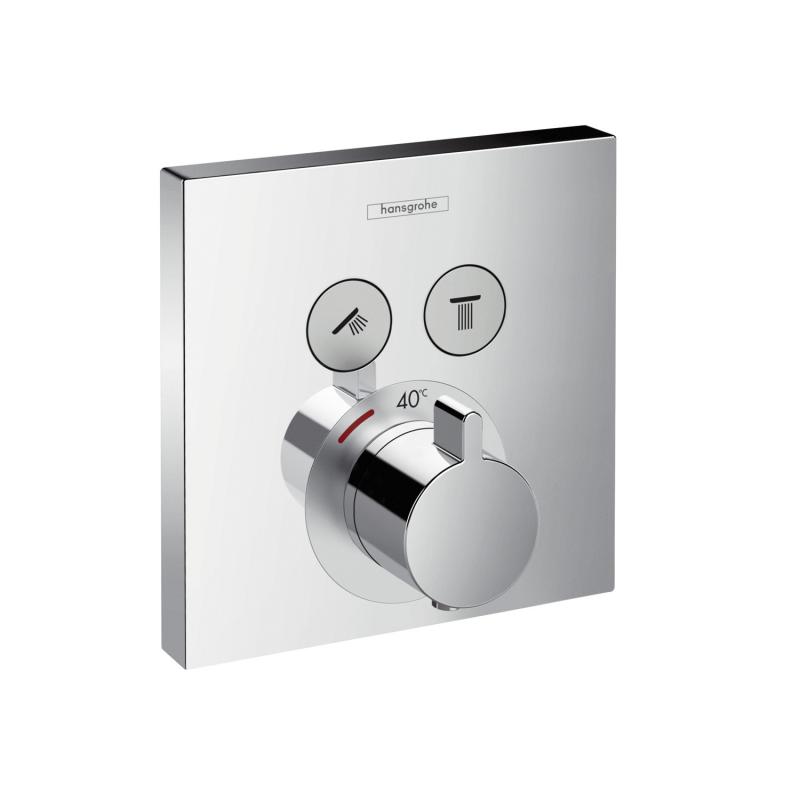 Термостат для душа на 2 потребителя Hansgrohe ShowerSelect 15763000 хром