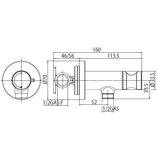 Гигиенический душ со смесителем Bossini Paloma Flat E37011B.030 хром
