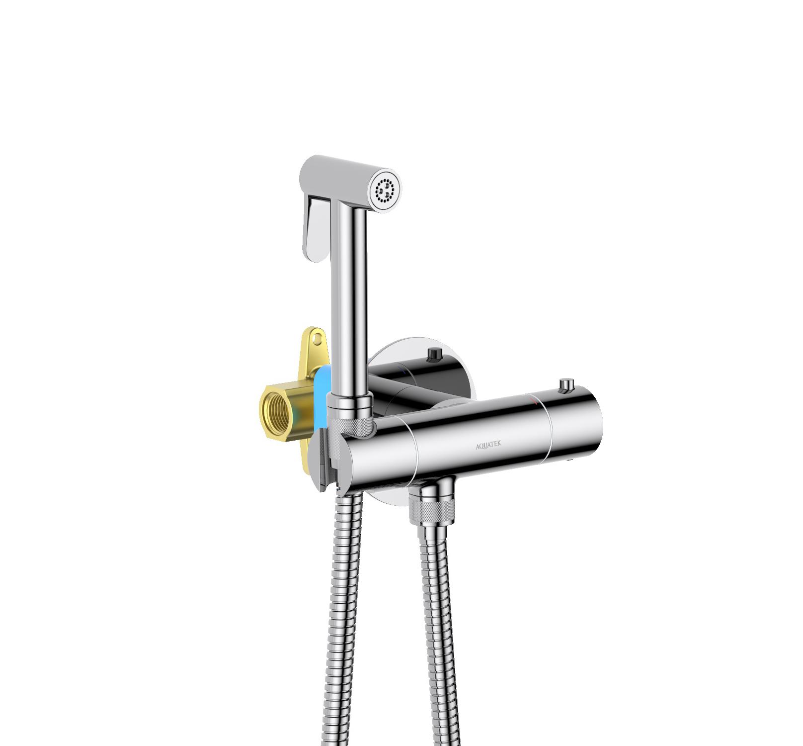 Гигиенический душ с термостатом Aquatek Оберон AQ1027CR хром