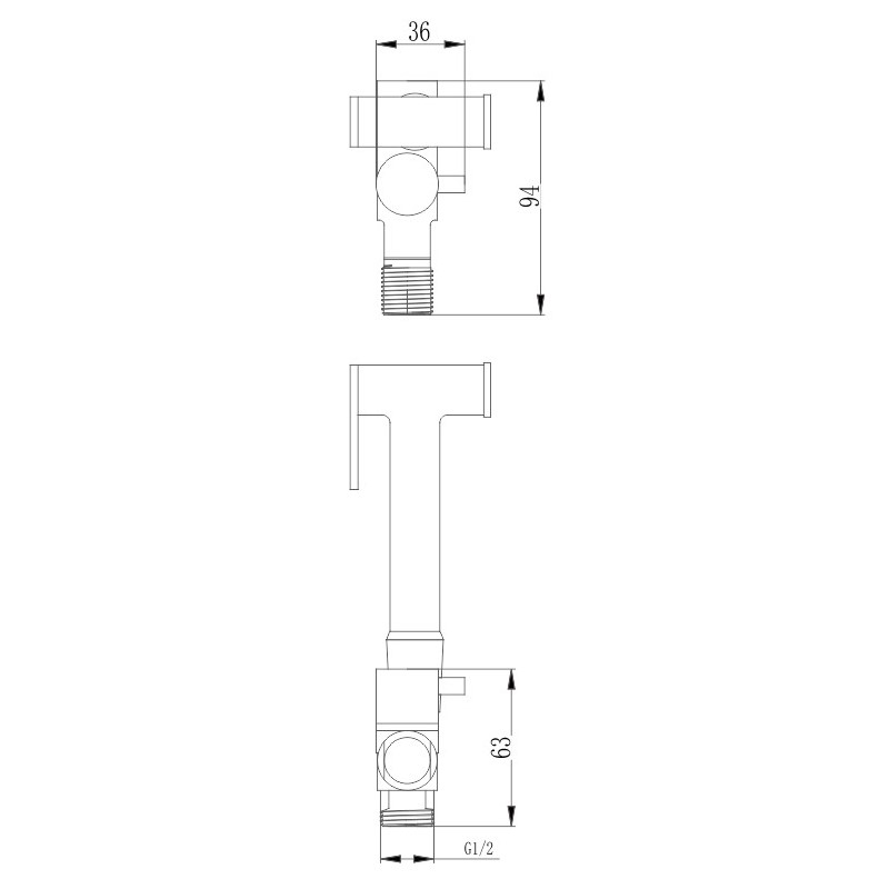 Гигиенический душ со смесителем Haiba HB5501 хром