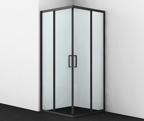 Душевой угол WasserKraft Dill 61S03 90x90x200, профиль черный, стекло прозрачное