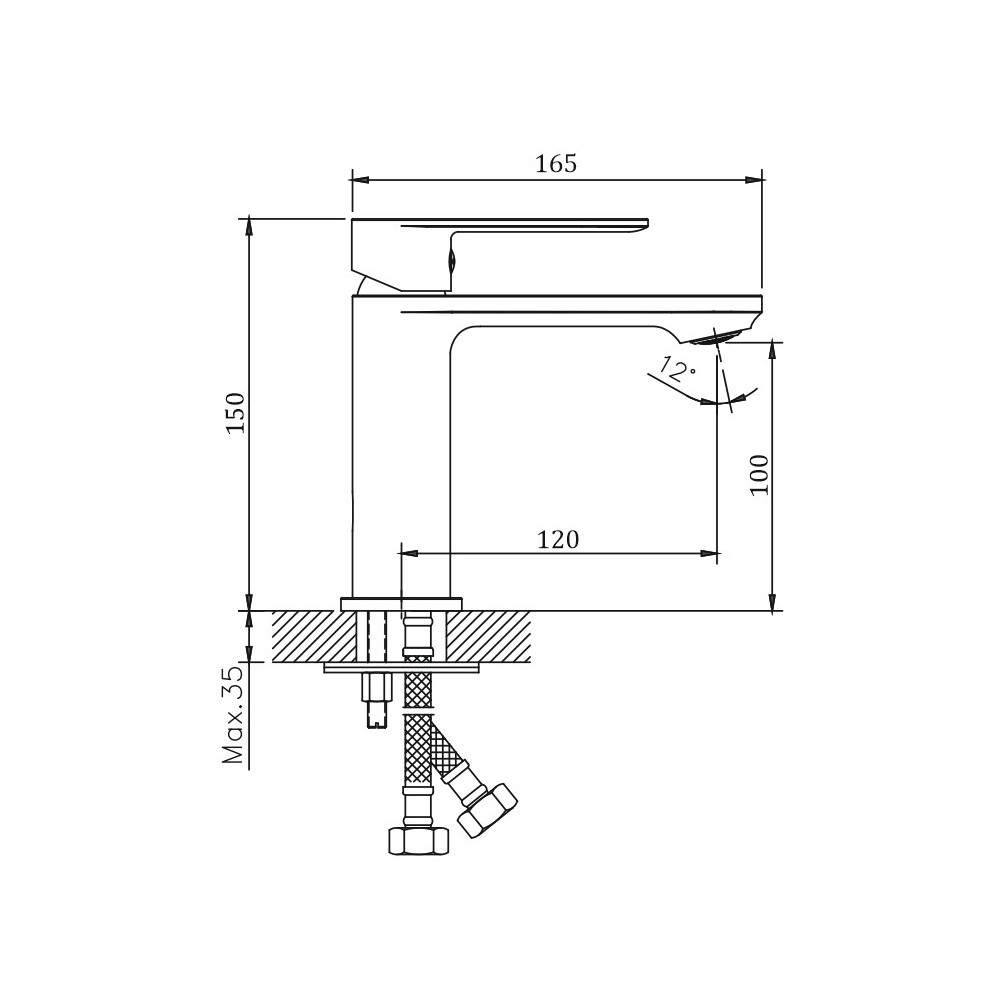 Смеситель для раковины BELZ B10678-7, черный