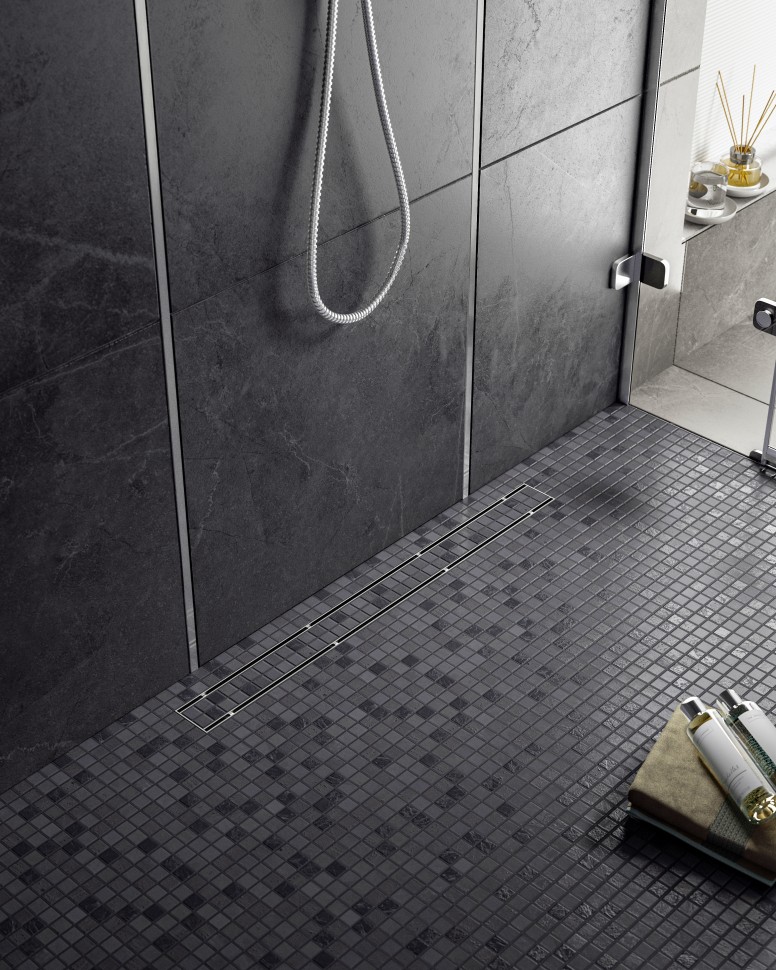 Душевой лоток (двухсторонняя решетка) TIMO Drain System DS230206/01, сатин