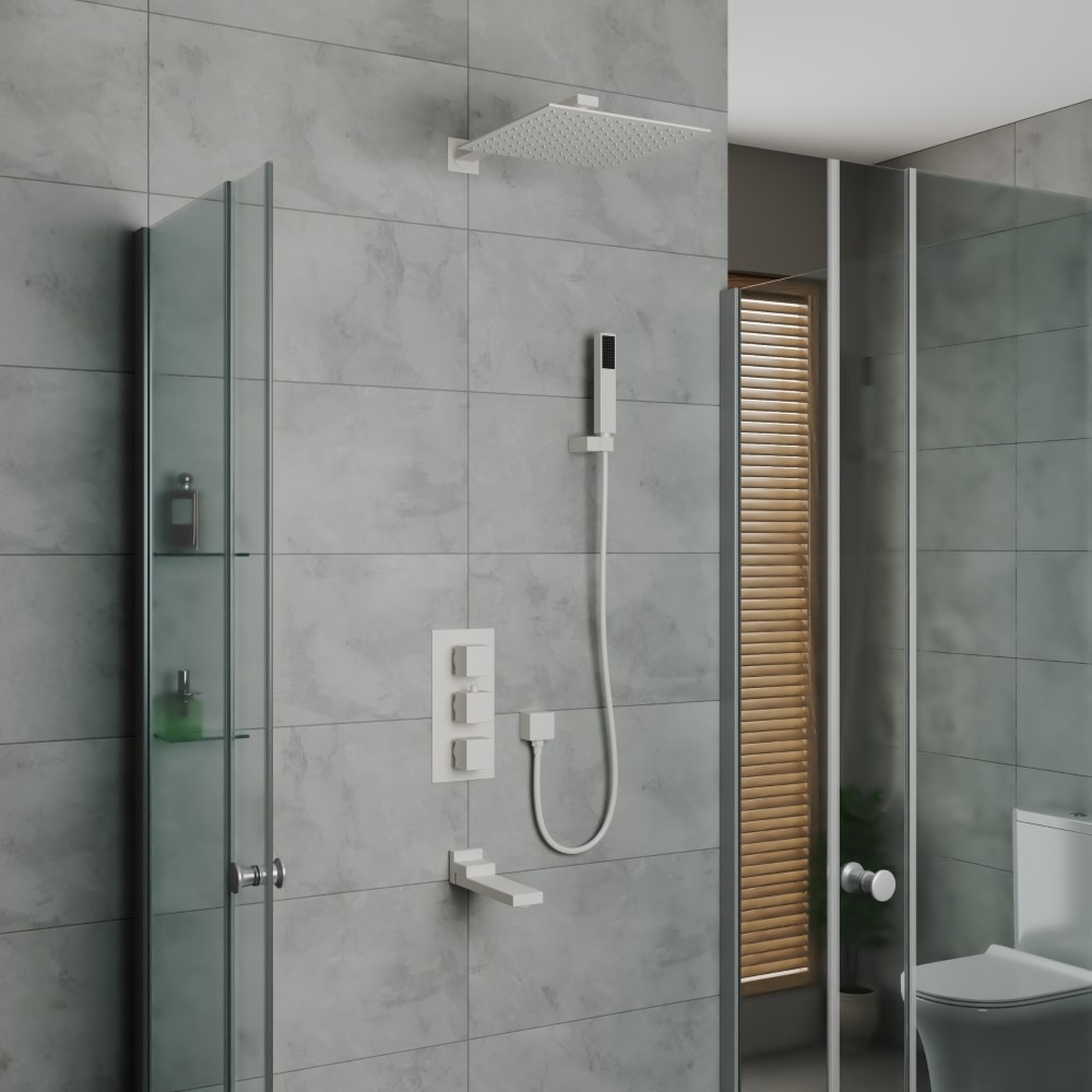 Душевая система встраиваемая с термостатом D&K Bayern.Liszt DA2515608A04, белый