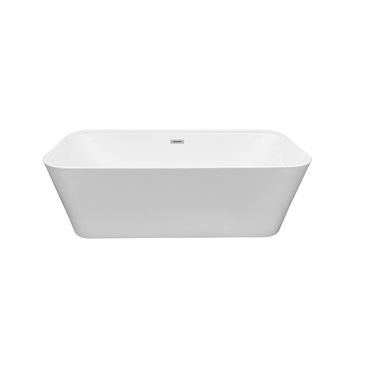 Ванна акриловая Vincea VBT-401-1700MW, 1700*800*580, цвет белый мат, слив-перелив в комплекте, хром