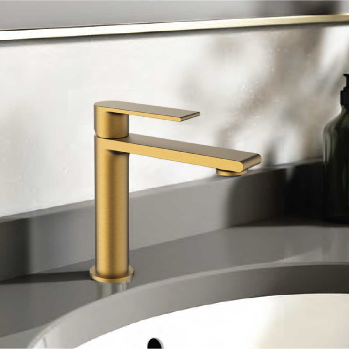 Смеситель для раковины Vincea Vogue VBF-1V1BG золото матовое