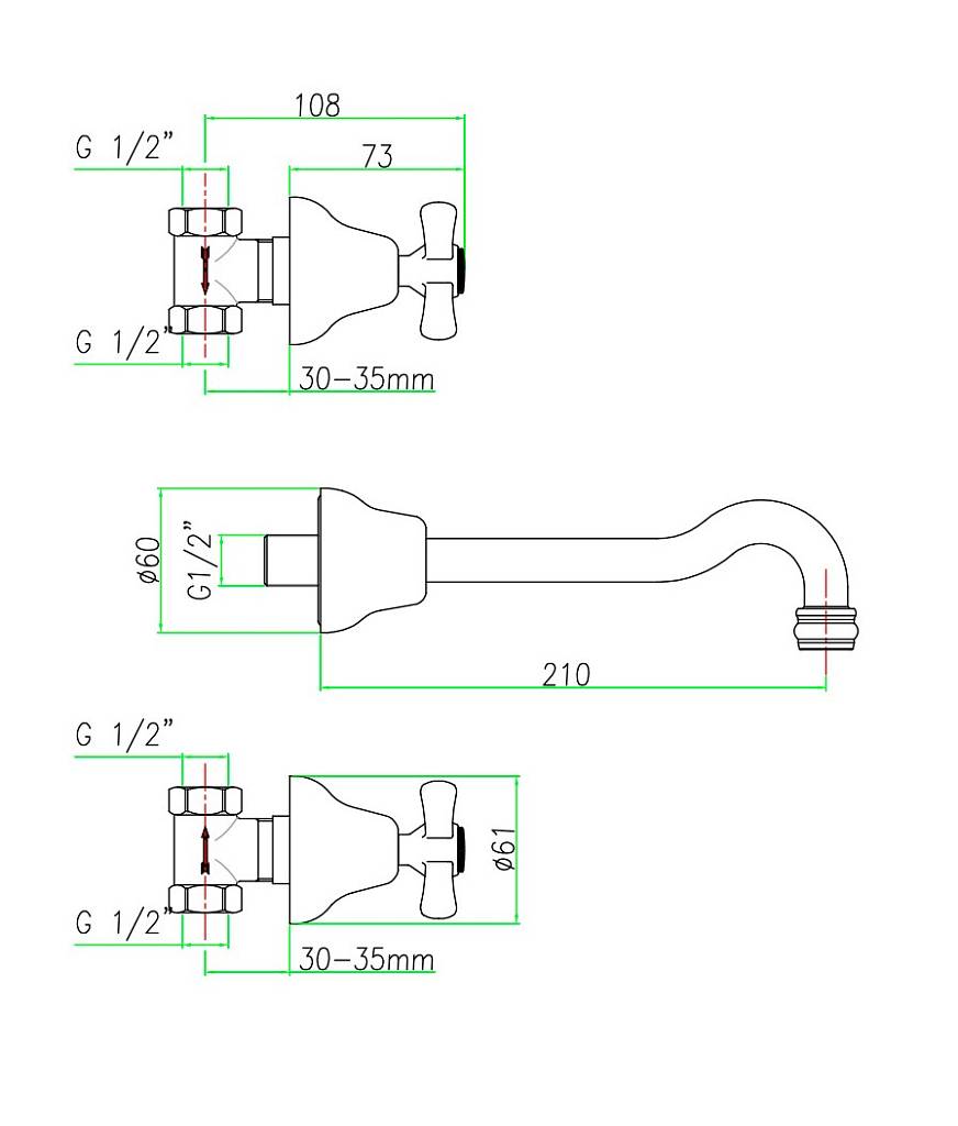 Смеситель для раковины Webert Armony AM750404015, хром