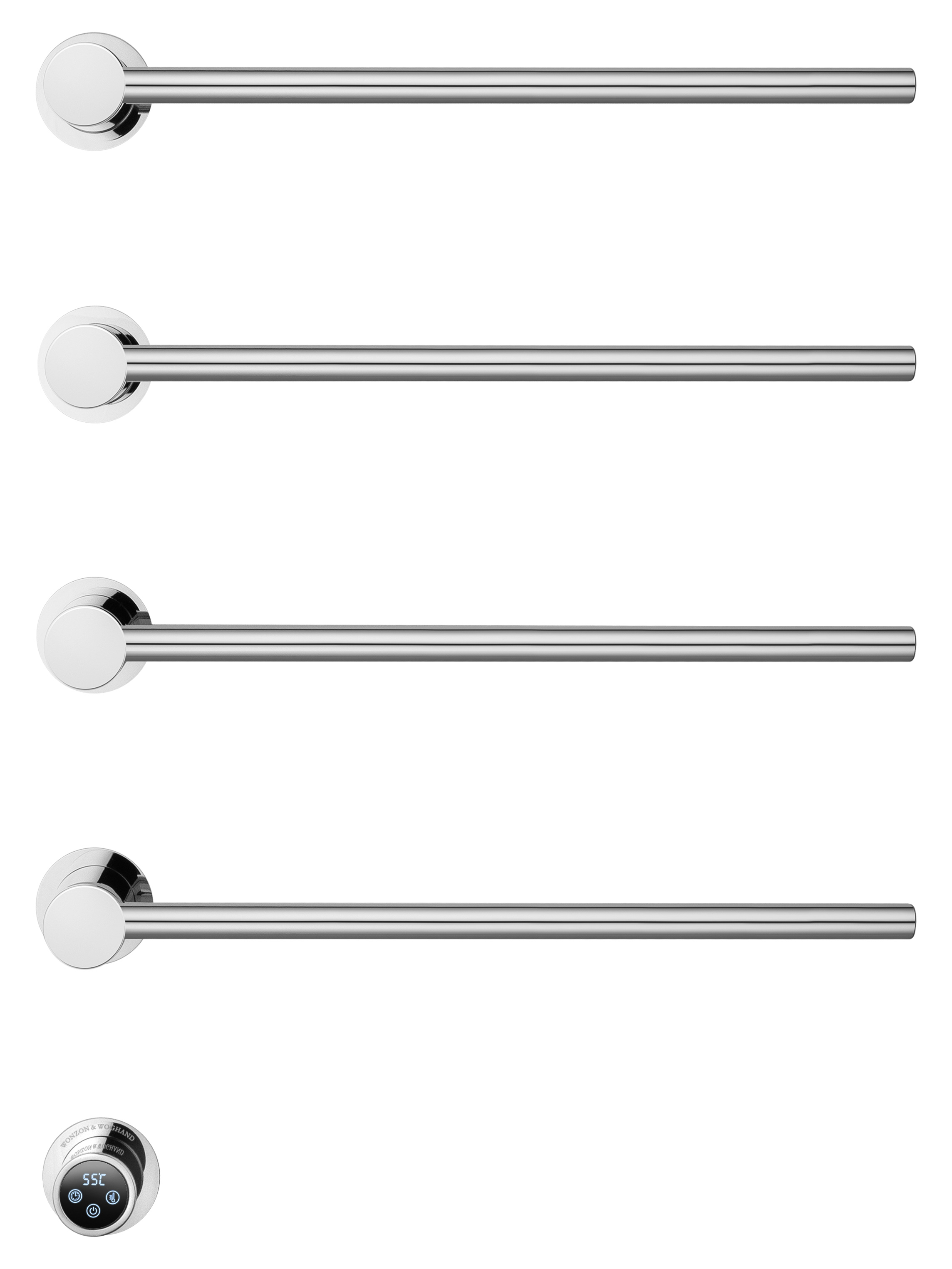 Полотенцесушитель электрический встраиваемый WONZON & WOGHAND HAMBURG, Хром (WW-AL314-CR)