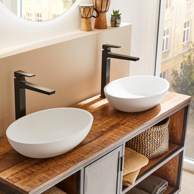 Смеситель для раковины-чаши Hansgrohe Metropol 32512670 черный матовый