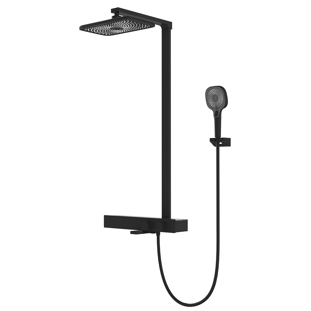 Душевая стойка с термостатом Vincea Inspire VSFS-3I13TMB черный матовый