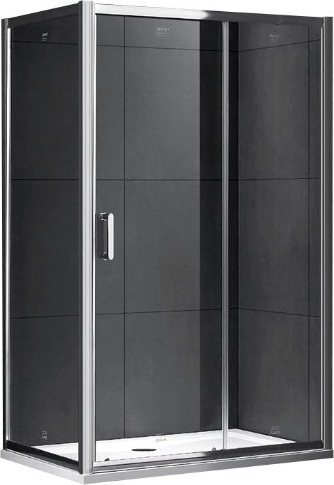 Душевой угол GEMY Victoria 140x75x190 профиль хром, стекло прозрачное