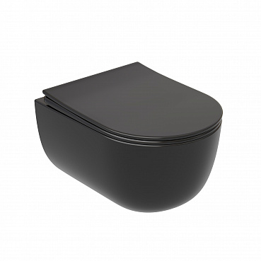 Унитаз подвесной безободковый Ceramica Nova Modena Rimless CN6063MB черный матовый