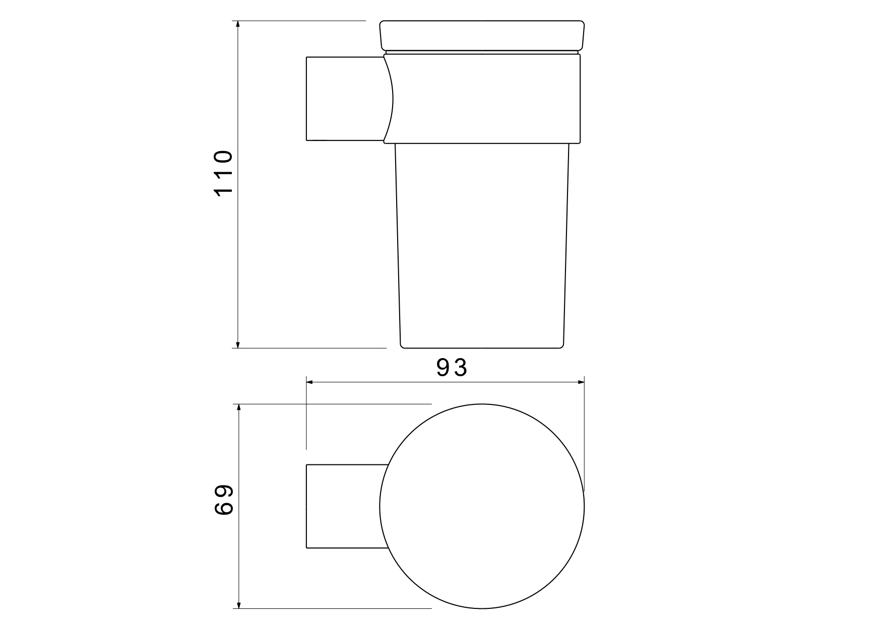 Стакан для ванной Aquatek Лира AQ4427CR хром