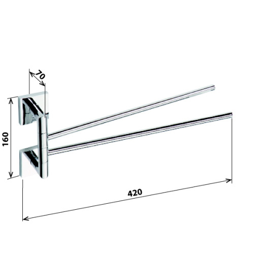 Держатель для полотенец Bemeta Beta 132204102 Хром