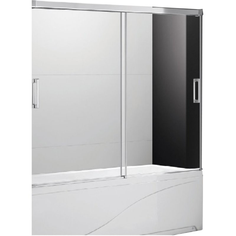 Шторка на ванну Cezares Tandem Soft VF-2 180х145 профиль Хром стекло прозрачное