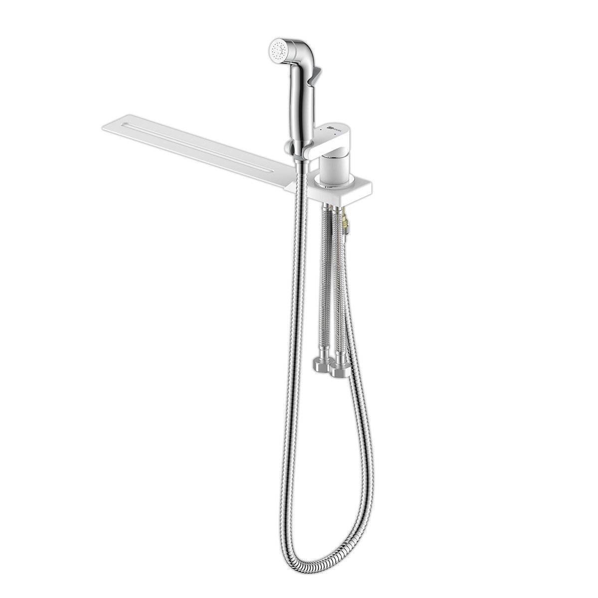 Смеситель для биде Lemark Solo LM7170CW хром/белый