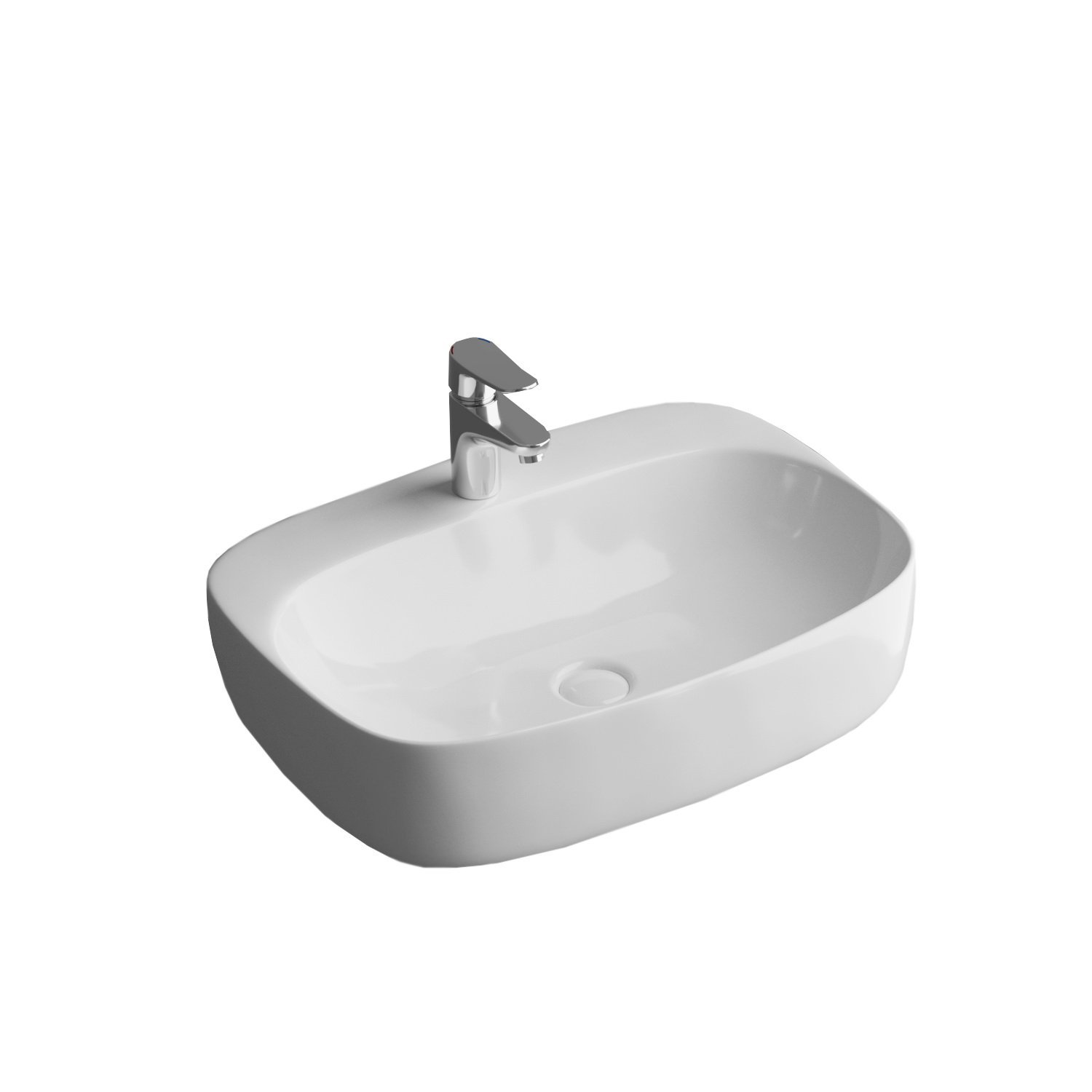 Раковина накладная 59.5см Grossman  GR-3027 белый