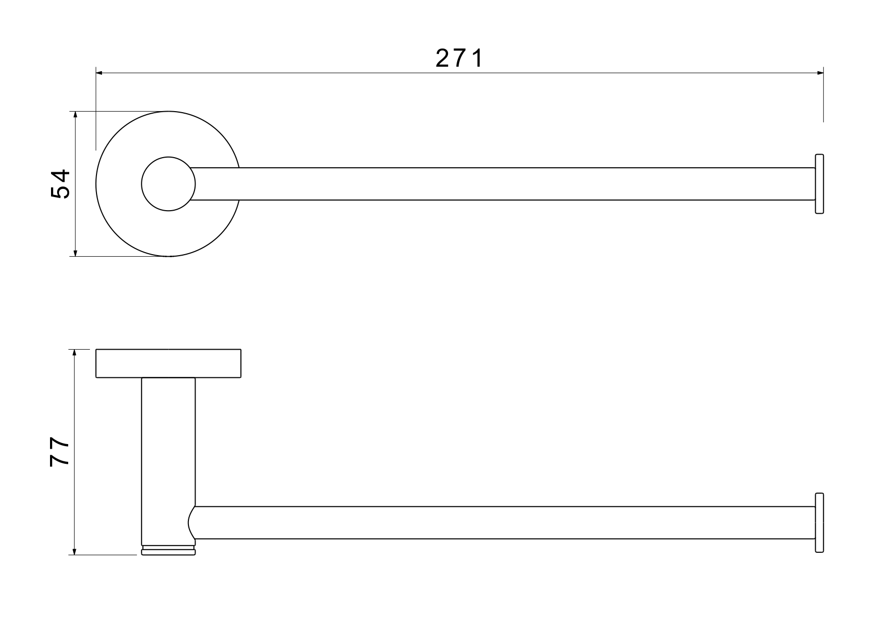 Полотенцедержатель Aquatek Европа AQ4119MB черный матовый