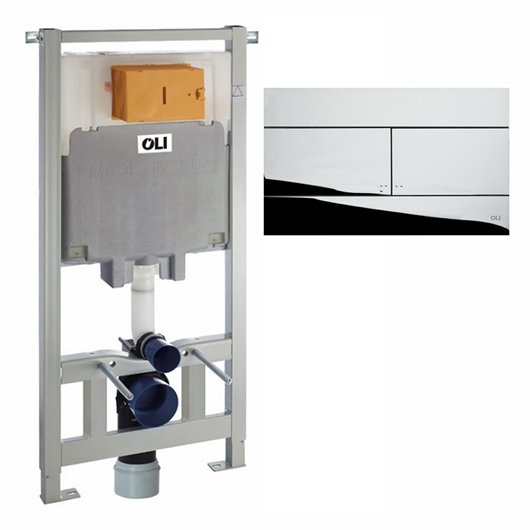 Готовое решение для подвесных унитазов OLI 80 300572mSl00 клавиша хром глянцевый