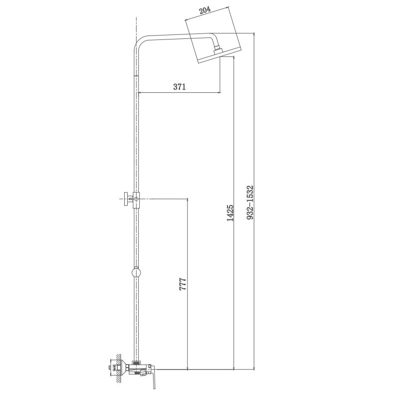 Душевая система Haiba HB24804, хром