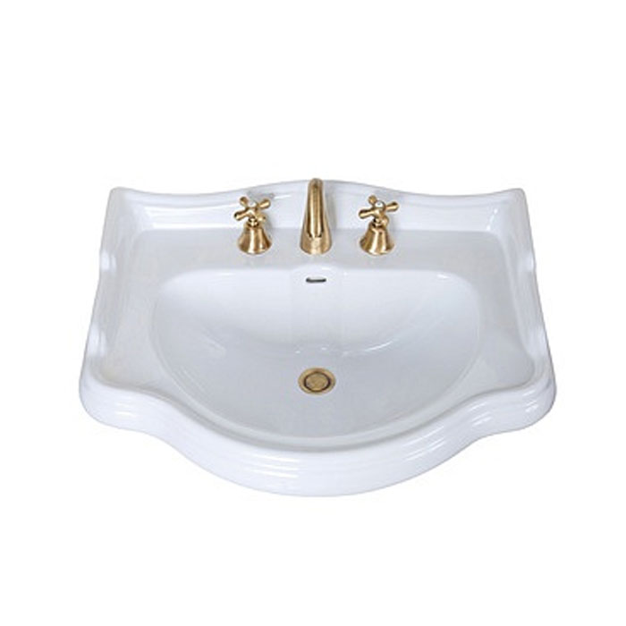 Раковина подвесная на 3 отверстия 69см Kerasan Retro 104601*3 белый