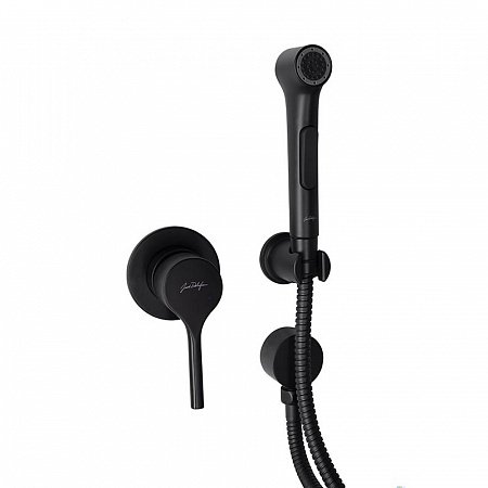 Гигиенический душ со смесителем Jacob Delafon Elate E24610-BL черный матовый