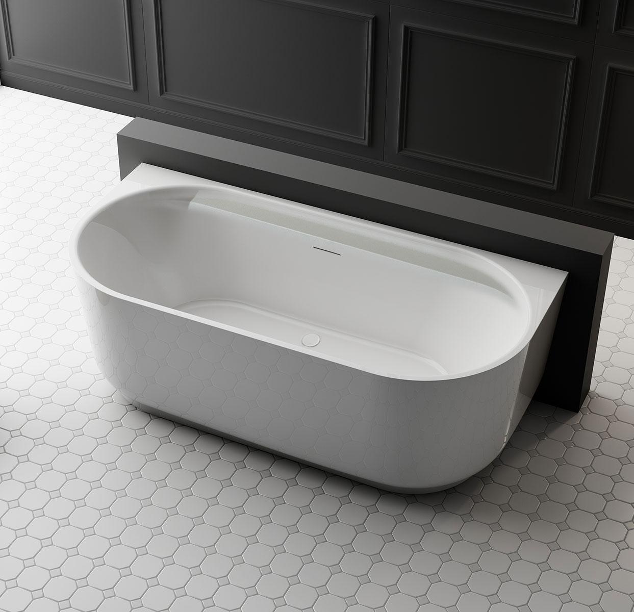 Ванна акриловая Vincea VBT-621B, 1700*800*580, цвет белый, слив-перелив в комплекте, белый