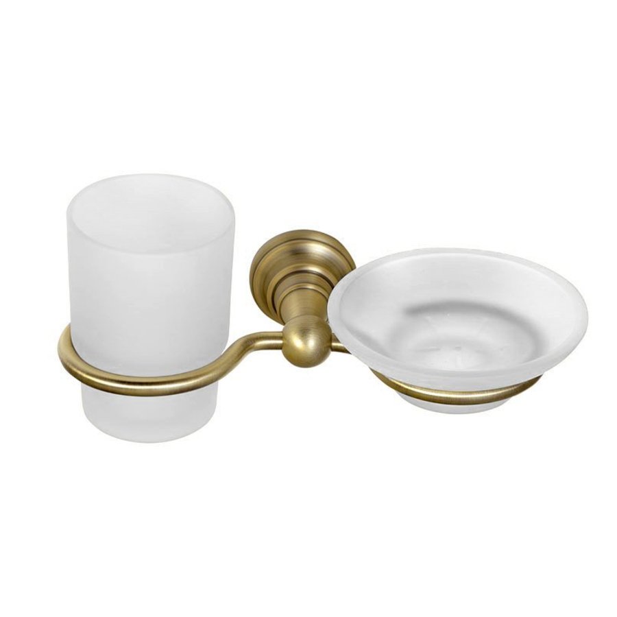 Стакан для ванной / мыльница Sapho DIAMOND 1318-04 бронза