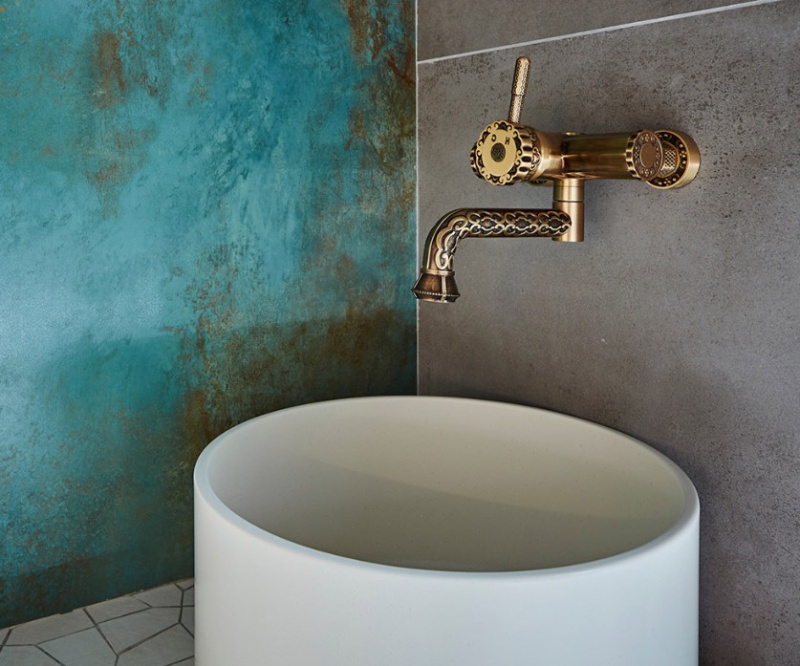 Смеситель для раковины настенный Bronze de Luxe WINDSOR 10114, бронза