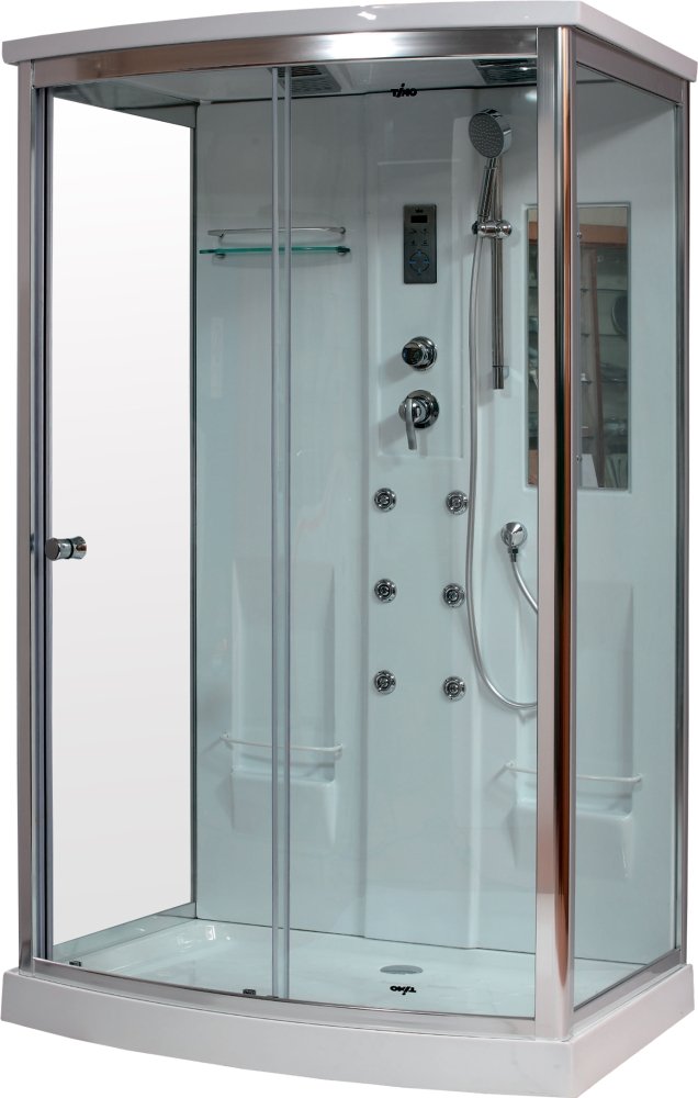 Душевая кабина Timo Lux T-7715 120x90x225 профиль хром глянцевый, стекло прозрачное