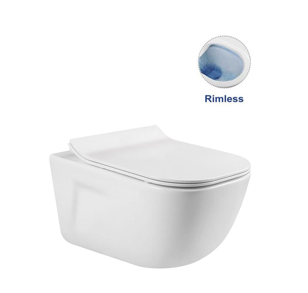 Унитаз подвесной безободковый Vincea Idea VT1-33 белый, с сиденьем микролифт