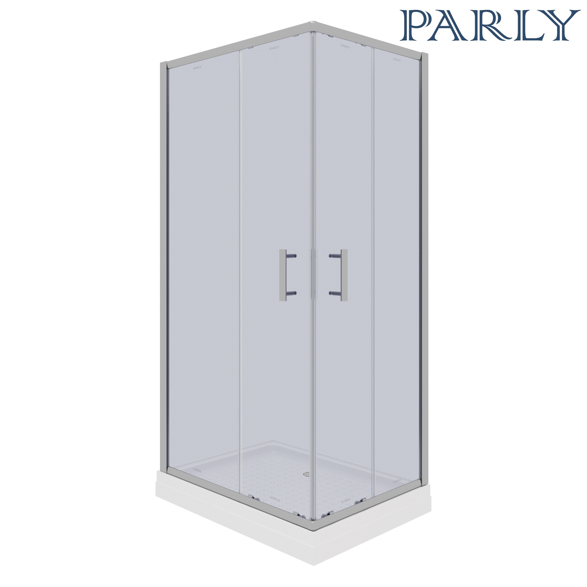 Душевой угол Parly 70x100x185 профиль хром, стекло тонированное