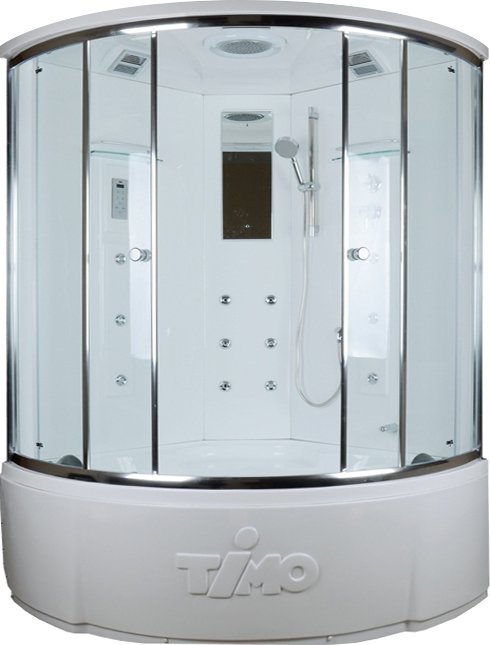 Душевая кабина Timo Lux Т-7735 135x135x220 профиль хром глянцевый, стекло прозрачное