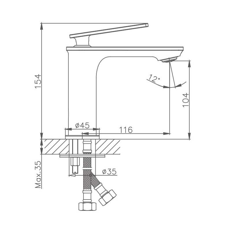 Смеситель для раковины Haiba HB10589, хром