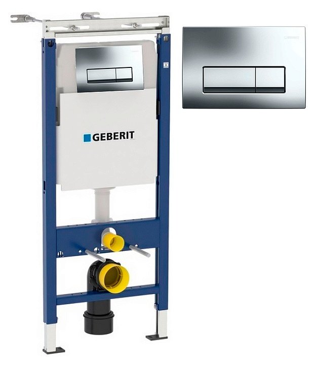 Готовое решение для подвесных унитазов Geberit Duofix UP100 458.125.21.1 хром глянцевый