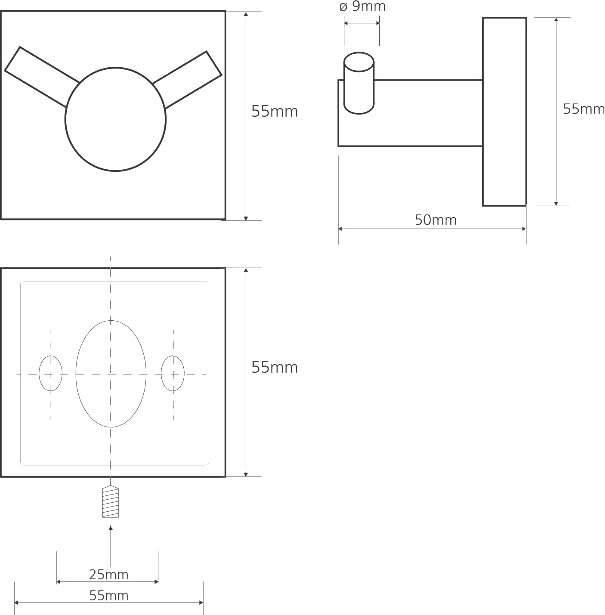 Крючок для полотенец Bemeta Beta 132106032 Хром