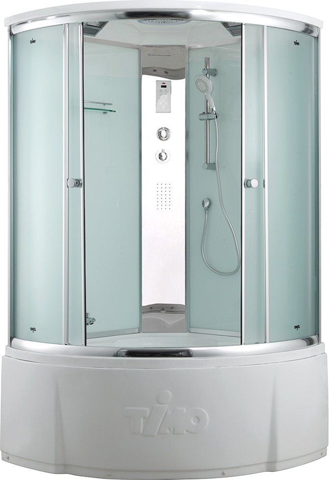 Душевая кабина Timo Comfort T-8855 F 150x150x220 профиль хром глянцевый, стекло матовое