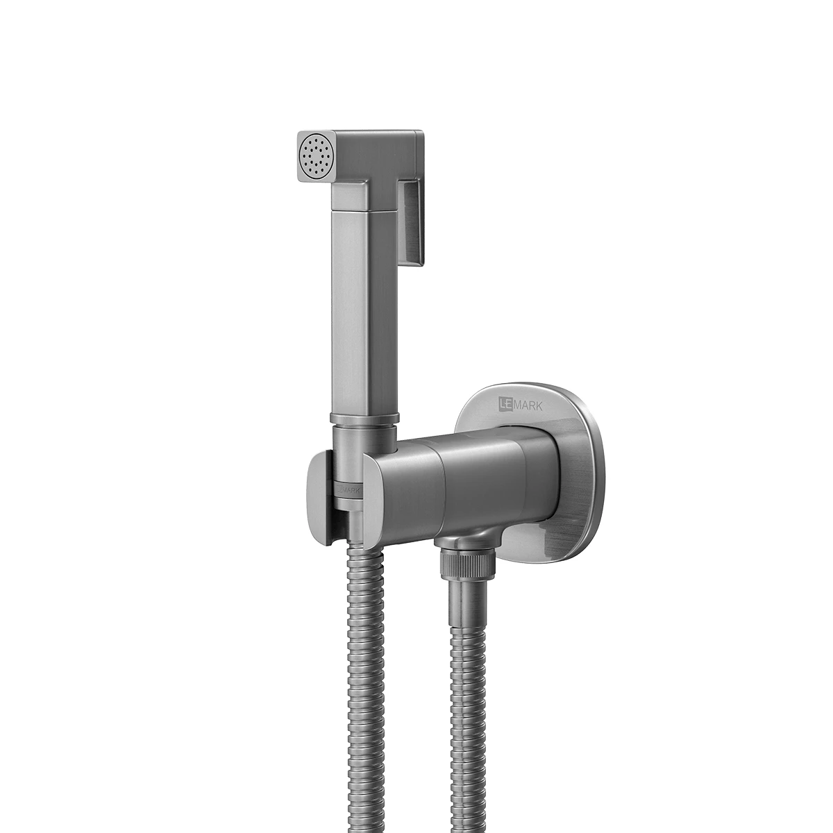 Гигиенический душ со смесителем Lemark Solo LM7172GM вороненая сталь