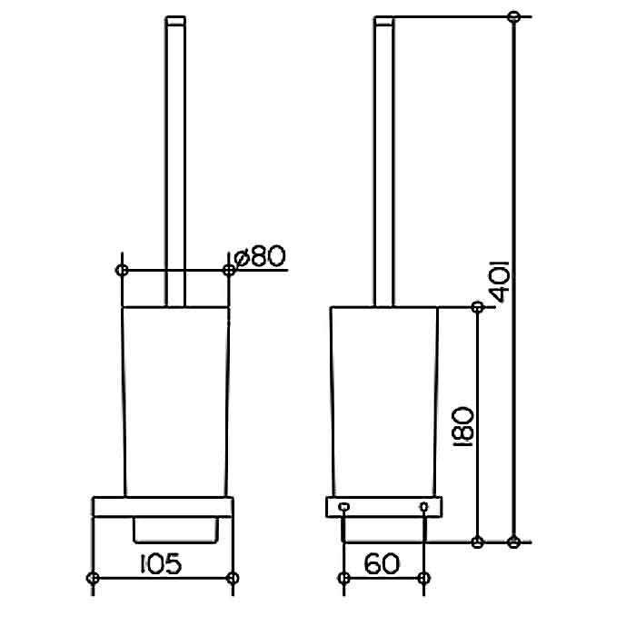 Щетка для унитаза Keuco Edition 11 11164019000 хром
