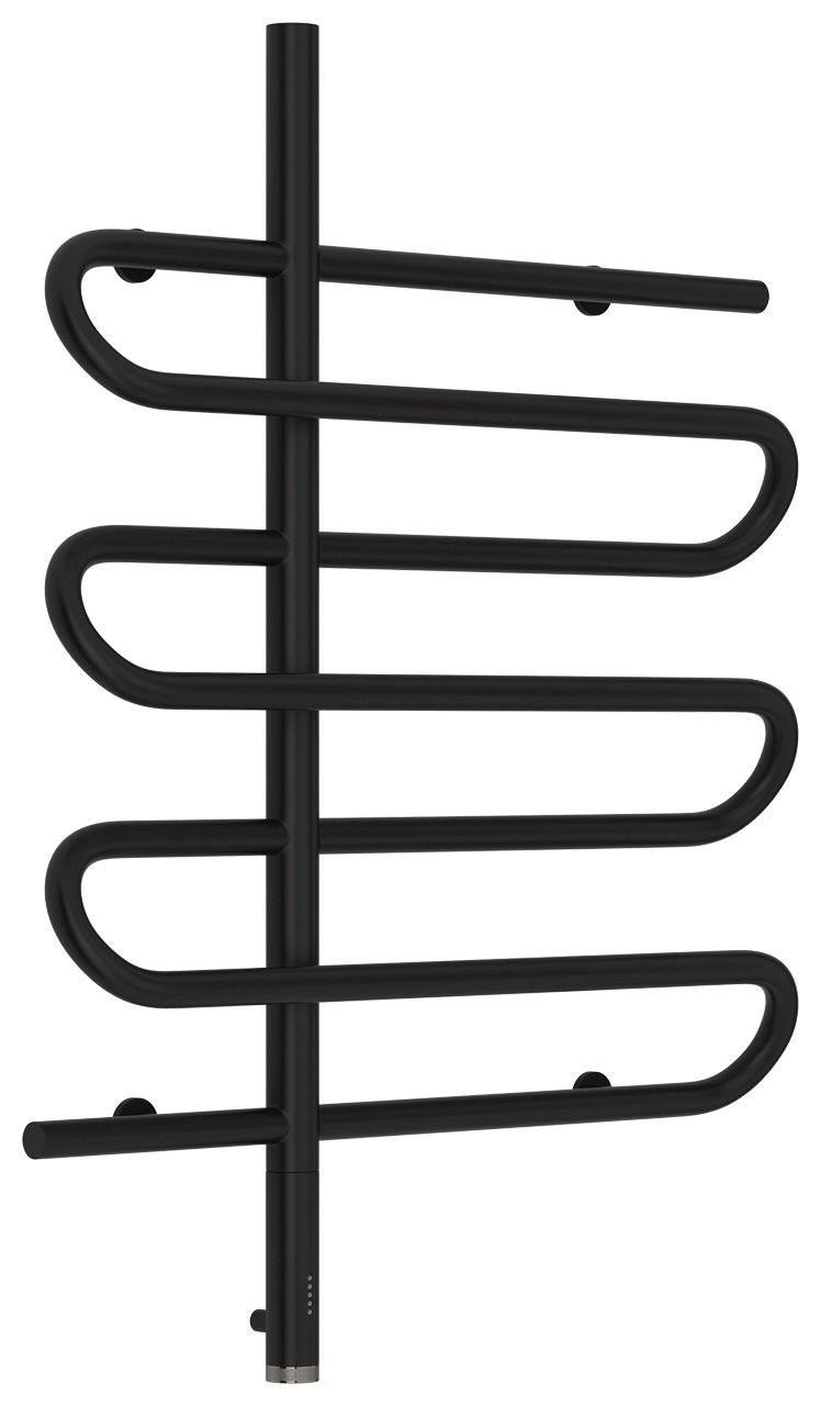 Полотенцесушитель электрический Сунержа Эпатаж 80х60 черный матовый, подключение левое