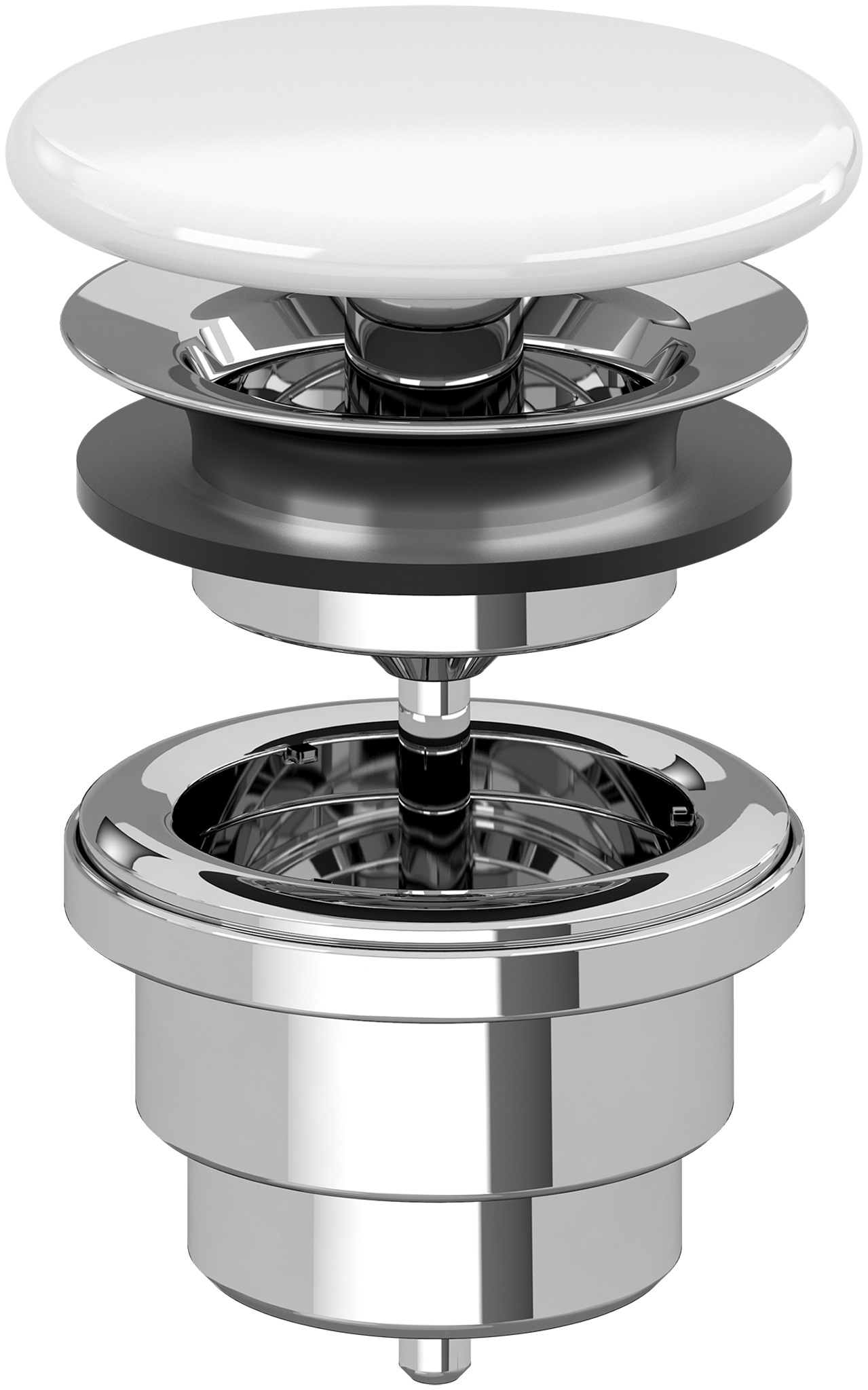 Донный клапан для раковины без перелива Villeroy & Boch 68080001 незапираемый, белый