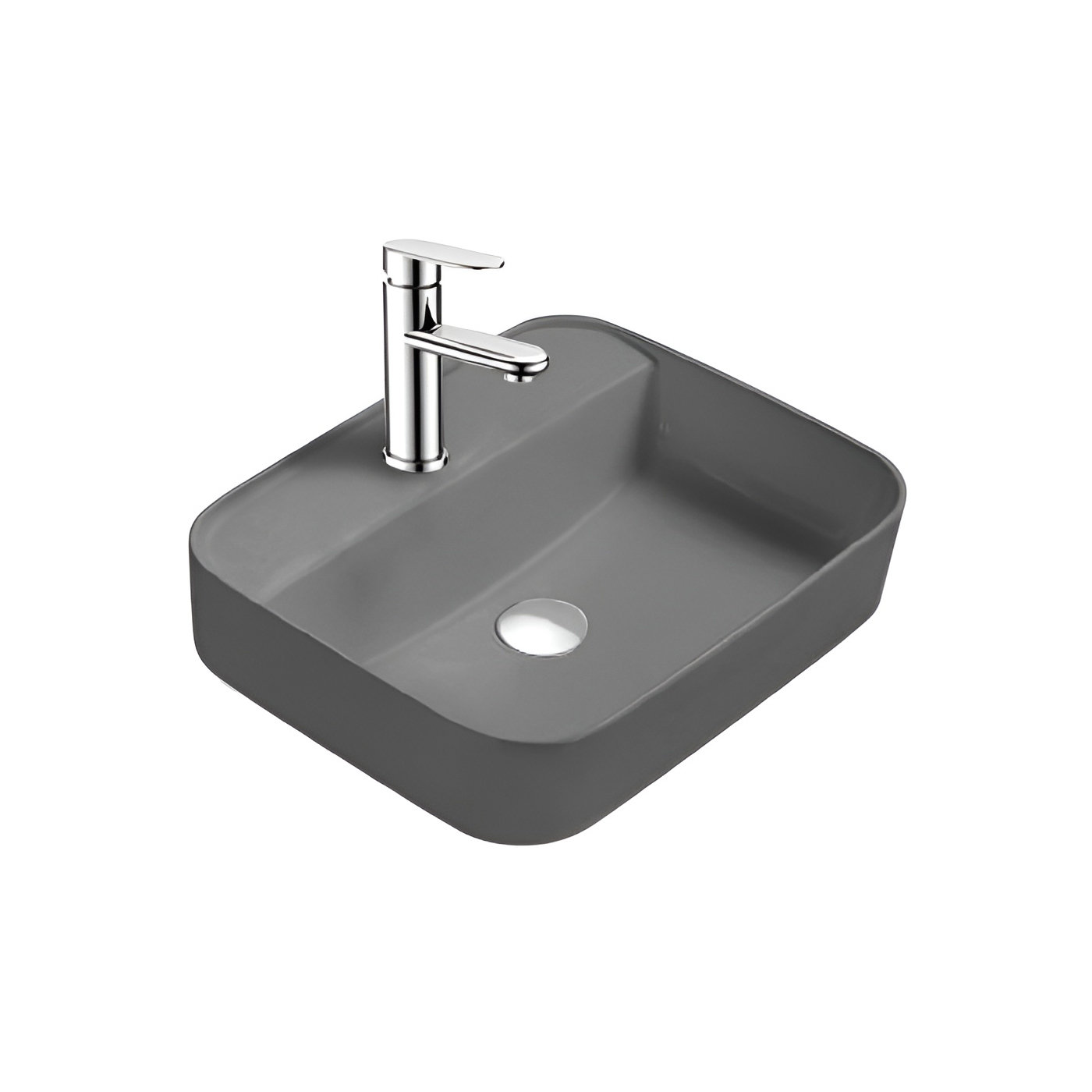 Раковина накладная 50см Aquatek Вега AQ5506-MG серый матовый