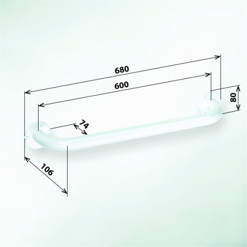 Поручень для ванны Bemeta Help 301100604 Белый