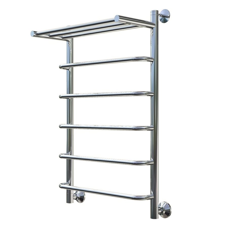 Полотенцесушитель водяной Тругор Идеал серия 1 80х50 хром, с полкой